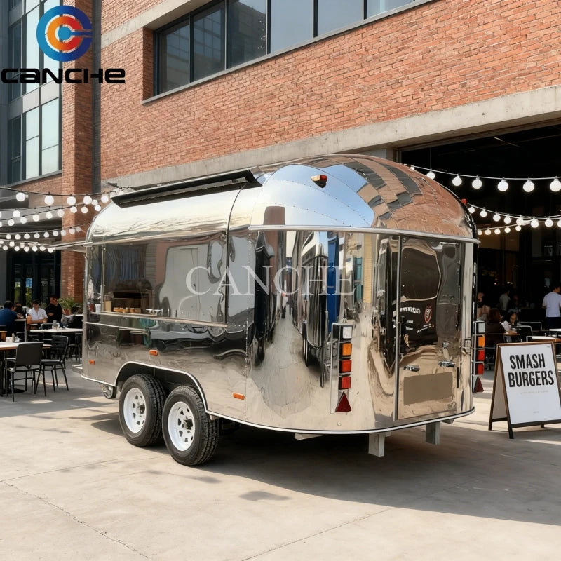 Custom Airflow Food Truck Fabrication Commercial Catering Mobile Bar Coffee Food Trailers For Sale In Europe