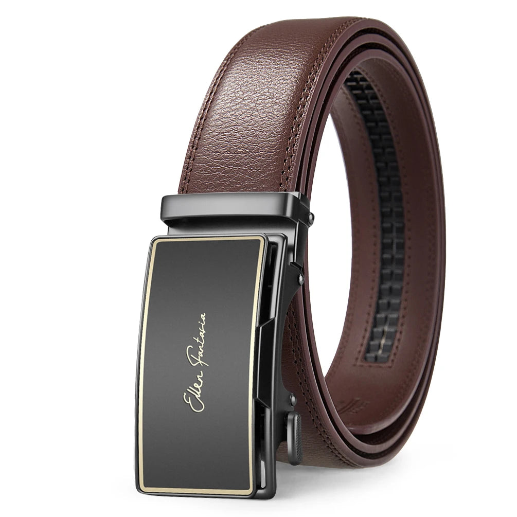 Fashion Designer Belt for Men High Quality Genuine Leather Men Belt Alloy Buckle Automatic Belt Business Belt Men