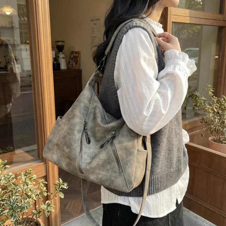 High Quality Scrub Soft PU Leather Shoulder Crossbody Bags for Women Designer Luxury Women Bags Female Handbags Casual Tote Sac