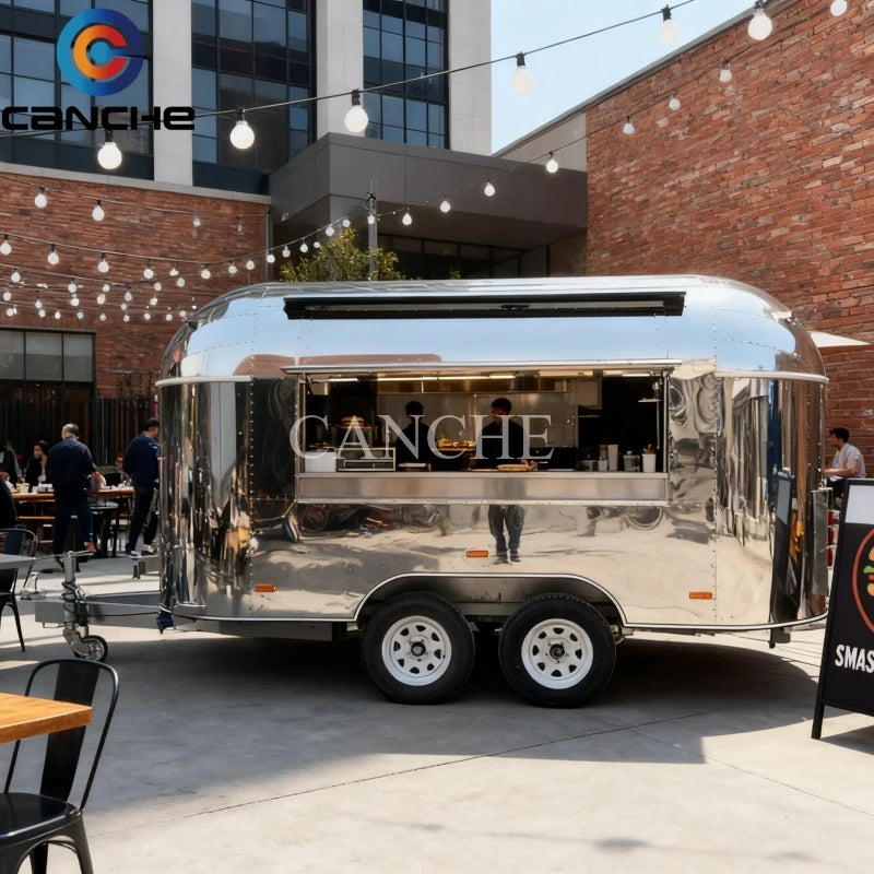 Custom Airflow Food Truck Fabrication Commercial Catering Mobile Bar Coffee Food Trailers For Sale In Europe