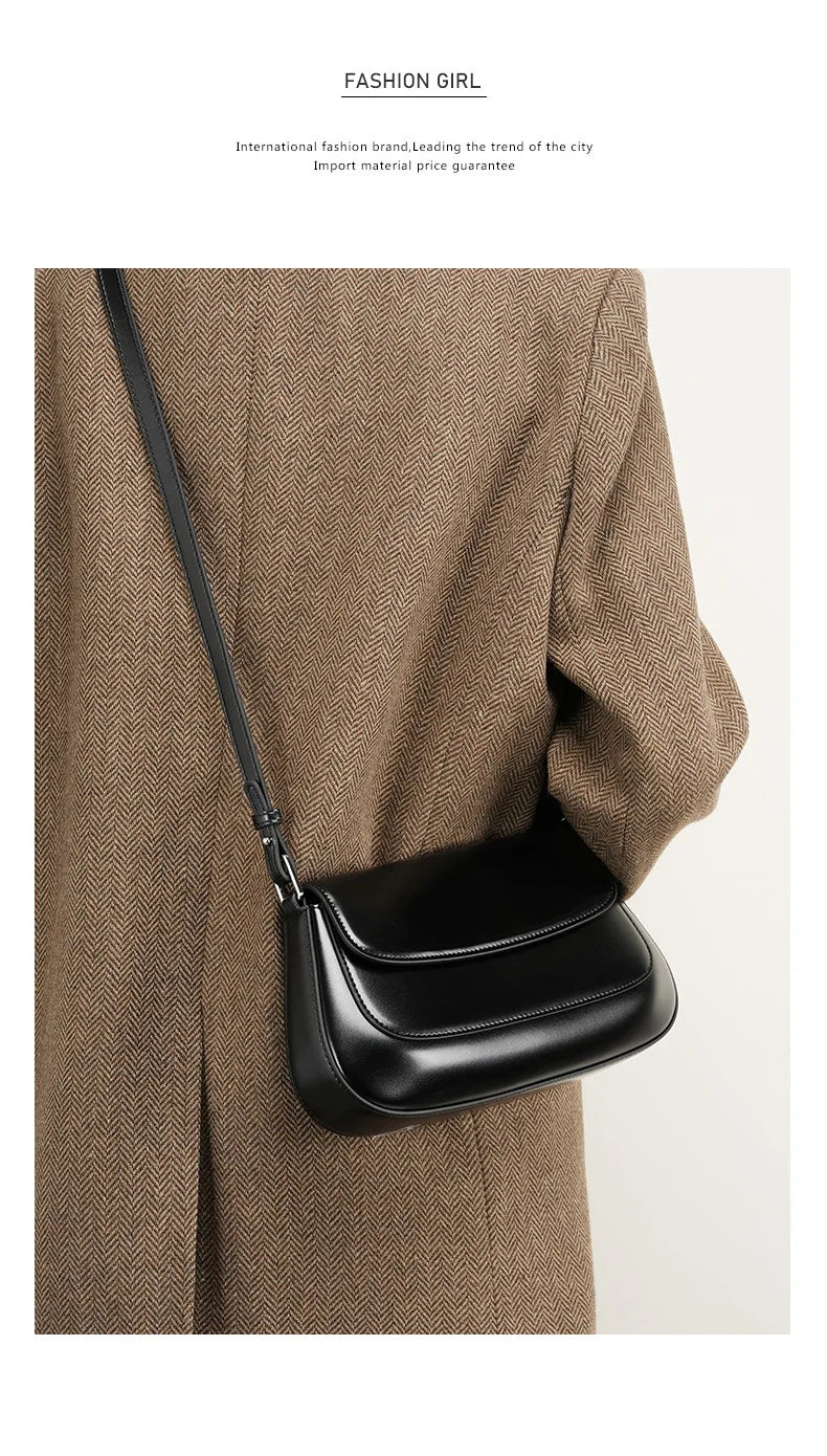 100% Genuine Leather Women Shoulder Bag Korean style Ladies Luxury Cow Leather Crosssbody armpit Bag handbag For Street Shopping