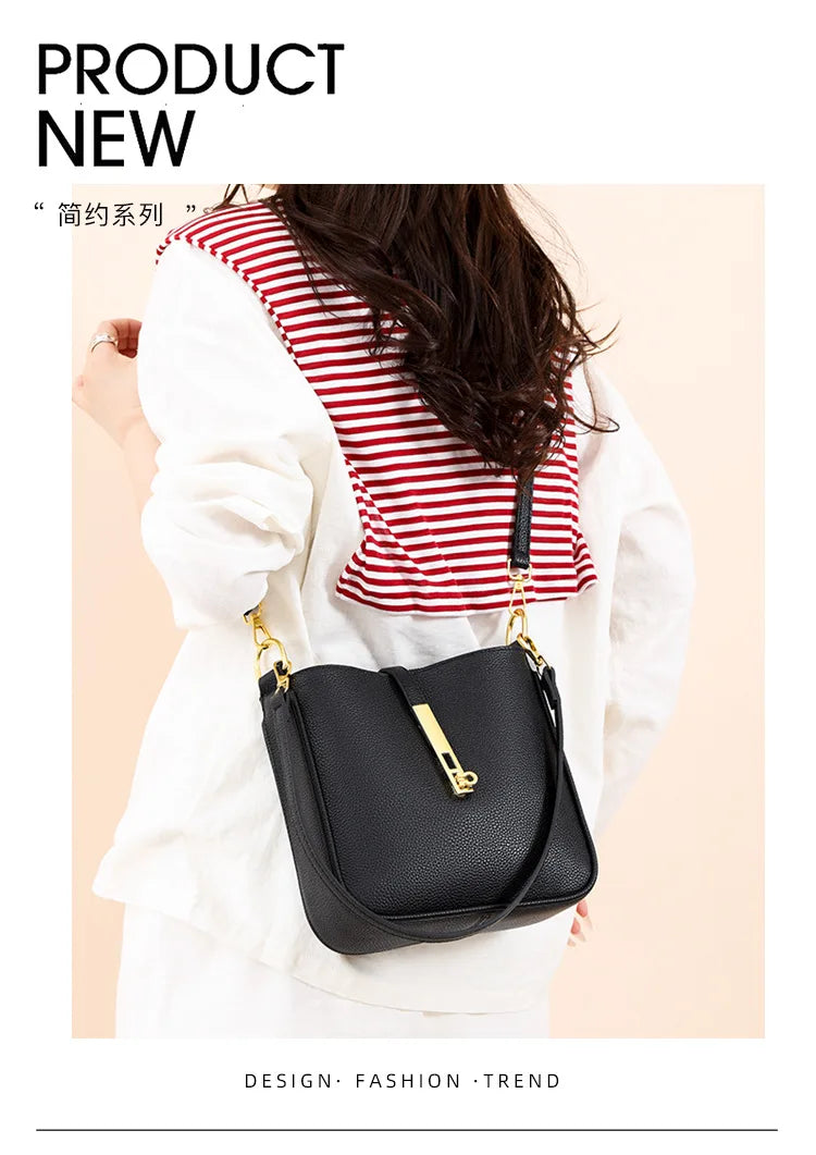 Light luxury genuine leather women's crossbody bag high quality handbag Fashion underarm bag French versatile Shoulder Bag