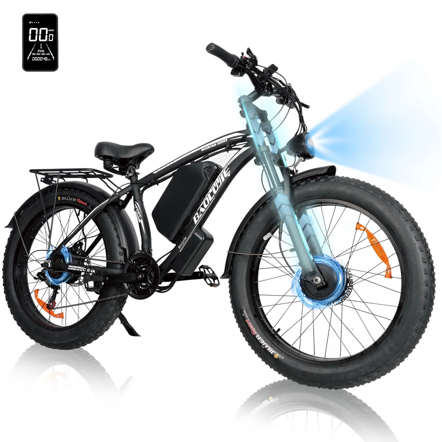 BAOLUJIE DM01 Electric Motorcycle 2000W Moto Electric Bicycle 60V30AH Battery Color Display 42 MPH EBike UL2849【1 Year Warranty】