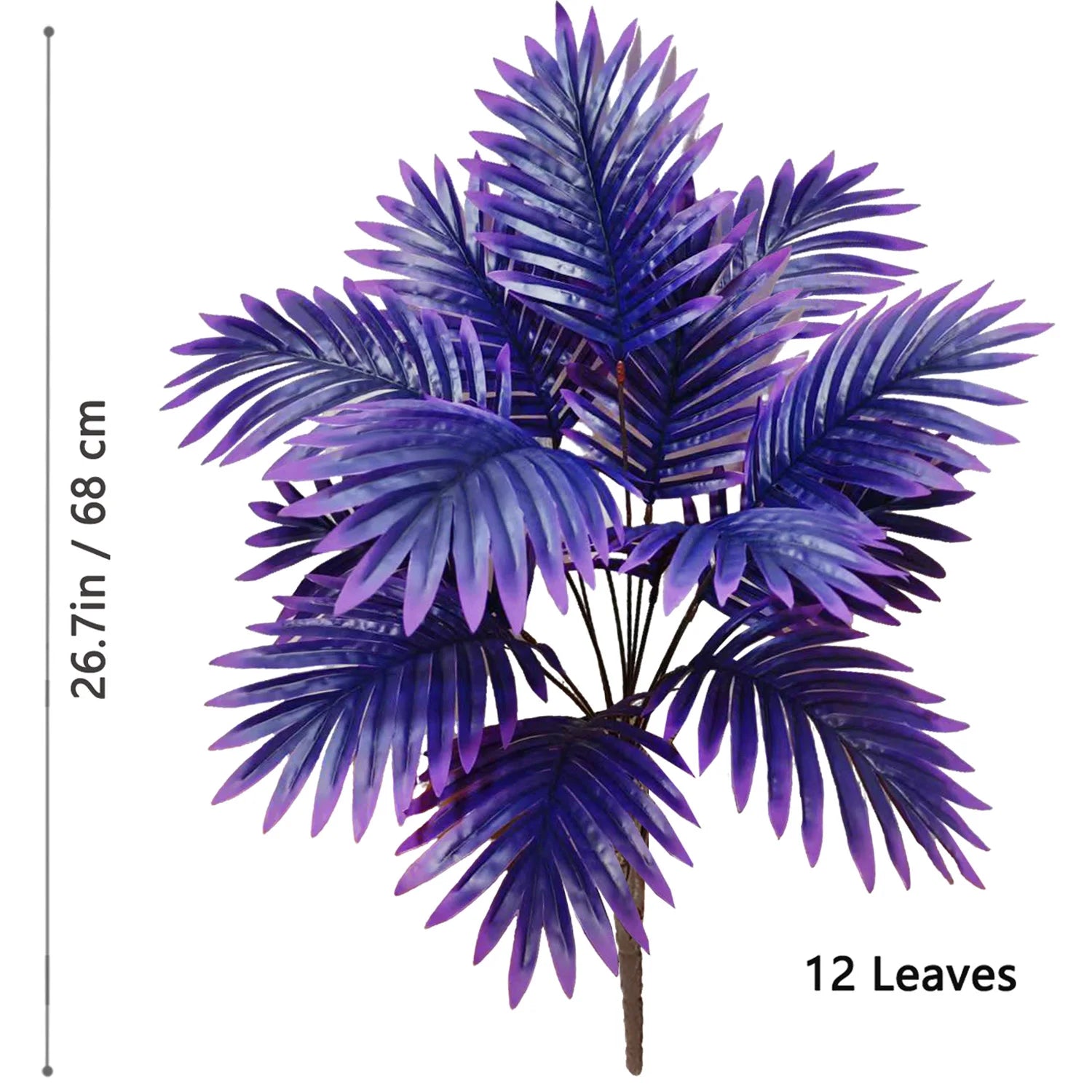 53-123cm  Artificial Palm Tree Tropical Fake Plant Green Plastic Palm Leaf Branches Suitable for Home Garden Decoration