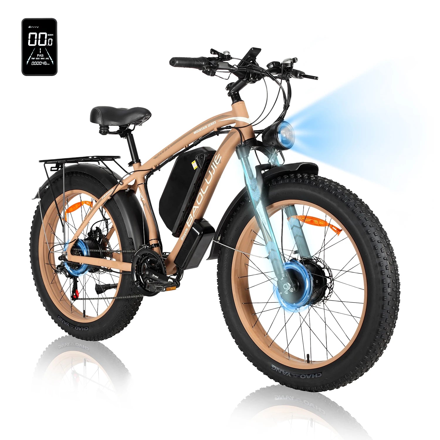 BAOLUJIE DM01 Electric Motorcycle 2000W Moto Electric Bicycle 60V30AH Battery Color Display 42 MPH EBike UL2849【1 Year Warranty】
