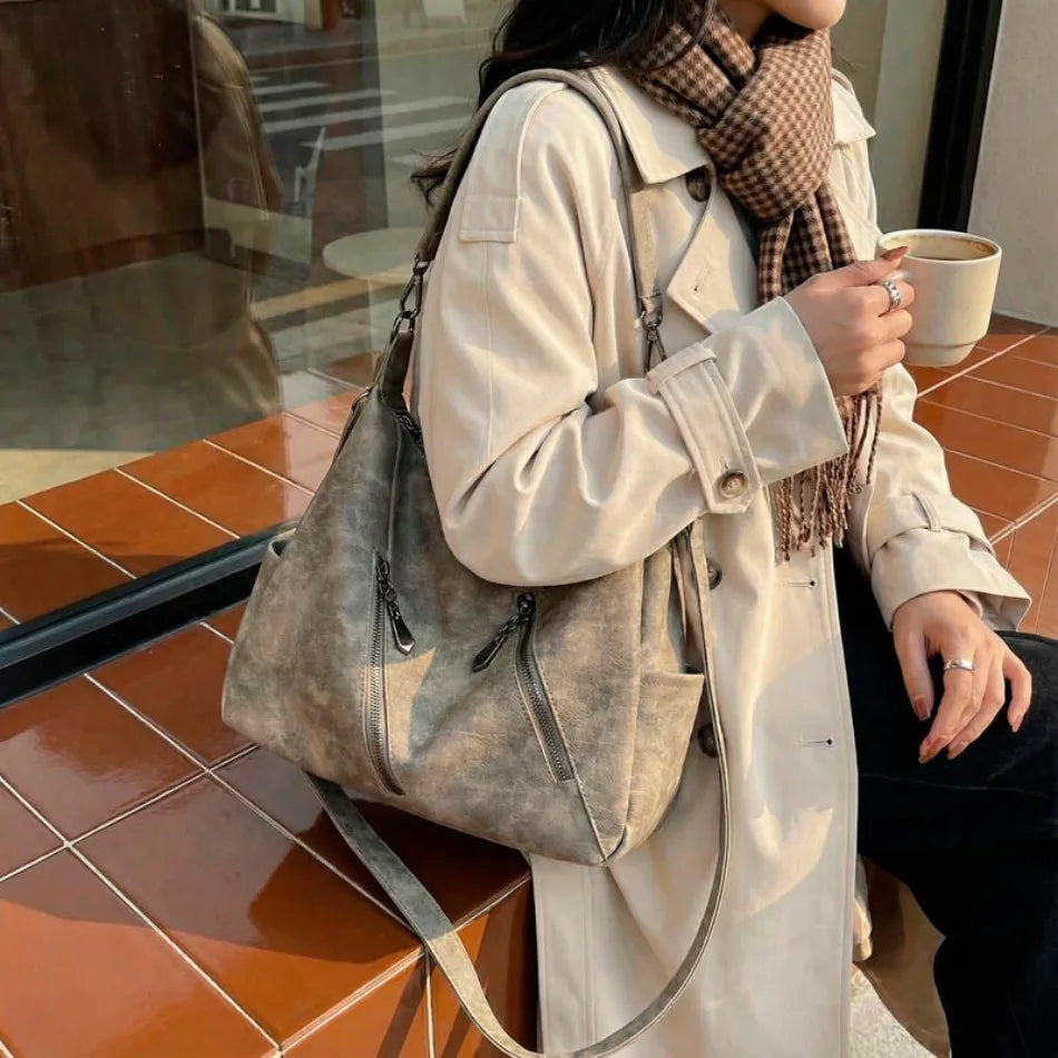 High Quality Scrub Soft PU Leather Shoulder Crossbody Bags for Women Designer Luxury Women Bags Female Handbags Casual Tote Sac