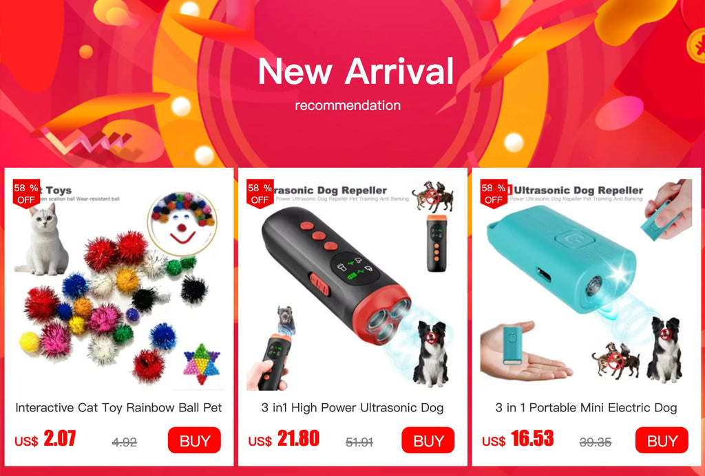 10M High Power Deterrent Ultrasonic Dog Repeller Pet Training Anti Barking with Led Flashlight Rechargeable for Dogs Accessories