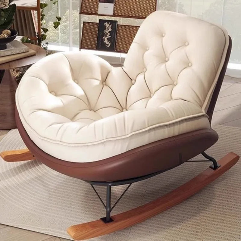 Lazy Sofa Rocking Chair Bedroom Lounge Chair Carefree Adult Living Room Single Balcony Leisure Rocking Chair Recliner Chairs