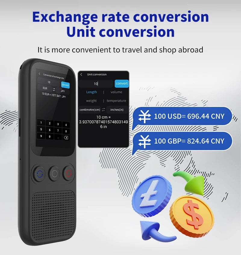 Language Translator Device Portable Translator 148 Languages Real-time Recording Translation WIFI Ai ChatGPT Translate Machine
