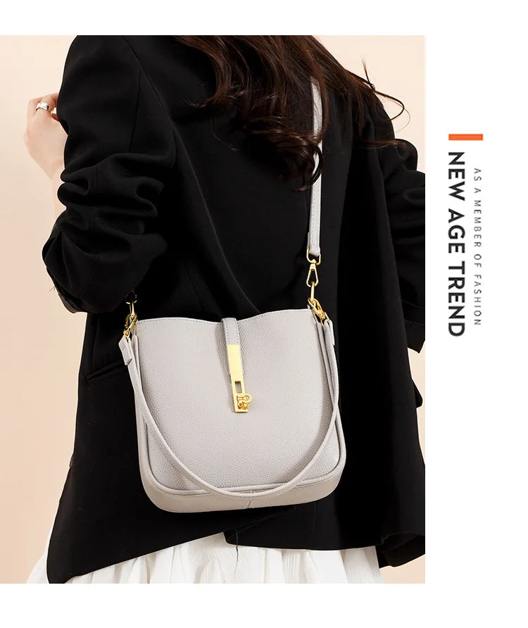 Light luxury genuine leather women's crossbody bag high quality handbag Fashion underarm bag French versatile Shoulder Bag