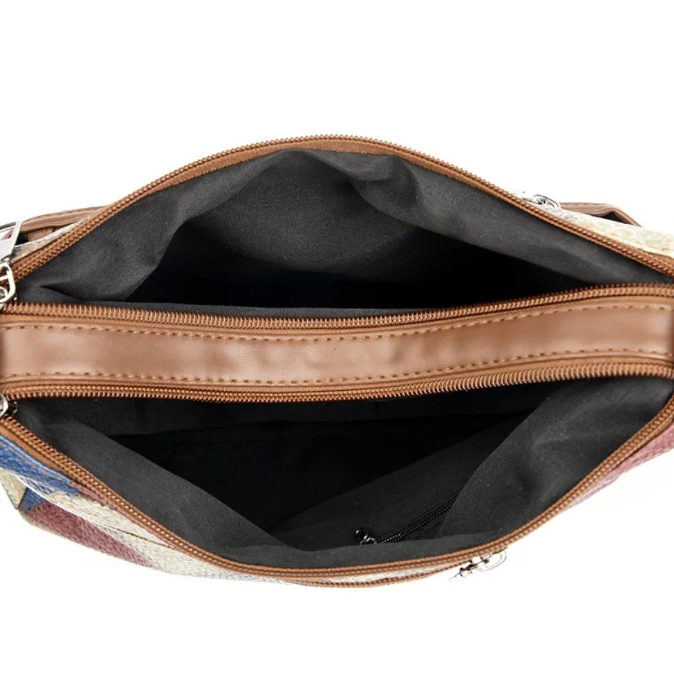 Soft Leather Purses and Handbags Casual Shoulder Crossbody Bags for Women 2024 Vintage Multi-pocket Ladies Messenger Bags Design