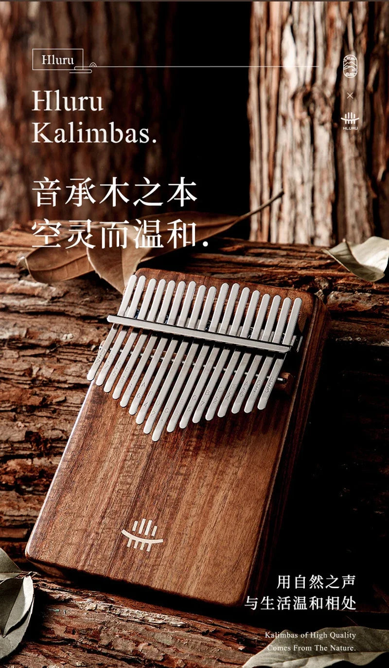 Hluru Kalimba 17Key Professional 21 Key Thumb Piano Rosewood Acacia Walnut Finger Piano Mbira For Beginner