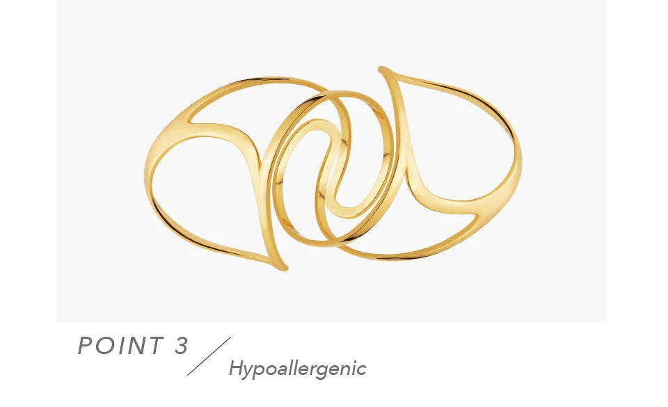 ENFASHION Pulseras Palm Bangle For Women Space Invader Fantasy  Gold Color Simple Delicate Bracelet Fashion Jewelry Gift B232331