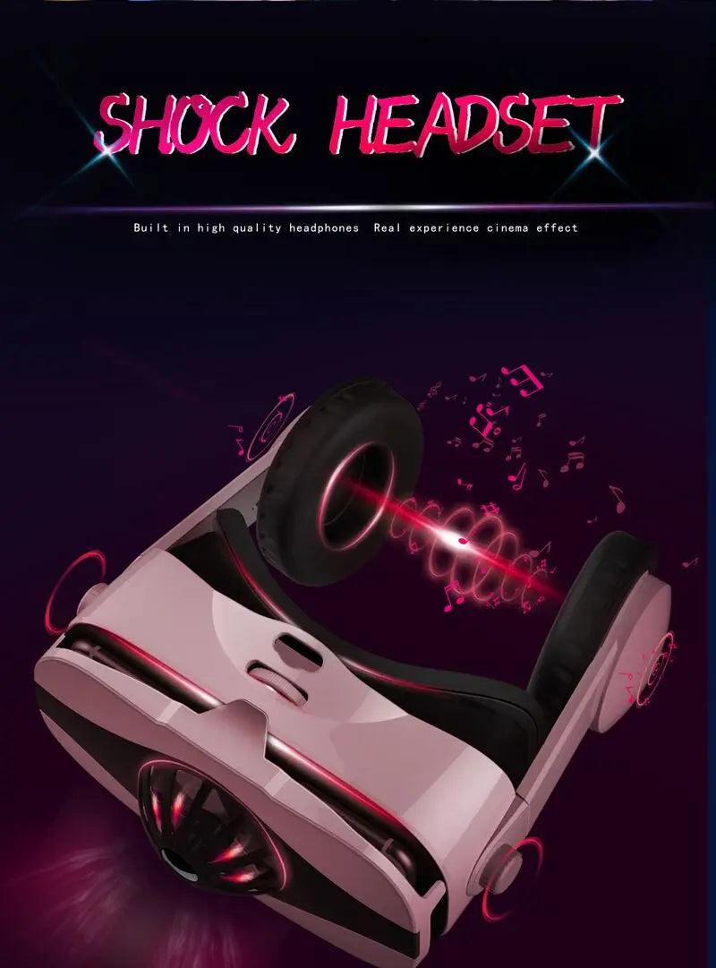 Shinecon VR Glasses Headset 3D Virtual Reality Device Helmet Viar Goggle Lenses For Smartphone Smart Cell Phone Realidade Viewer