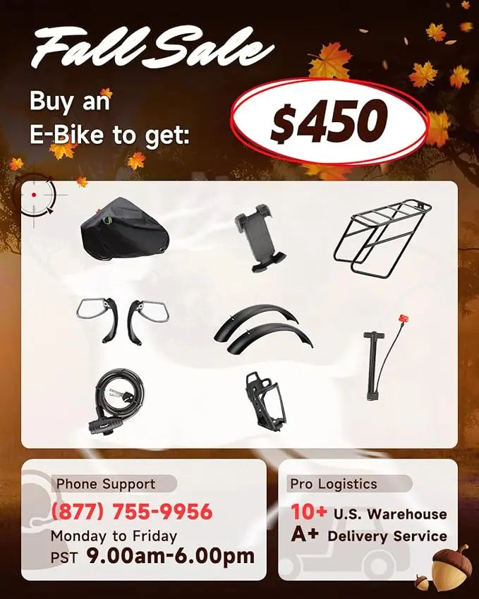 1350W Peak Electric Bike for Adults 48V 20AH Battery 26 Fat Tire Full Suspension Mountain Ebike 80 Miles Range