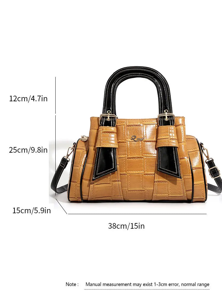 QJBY designer luxury brand high quality woven leather handbag for women Large Capacity Multi-layer 2024 new in crossbody bags