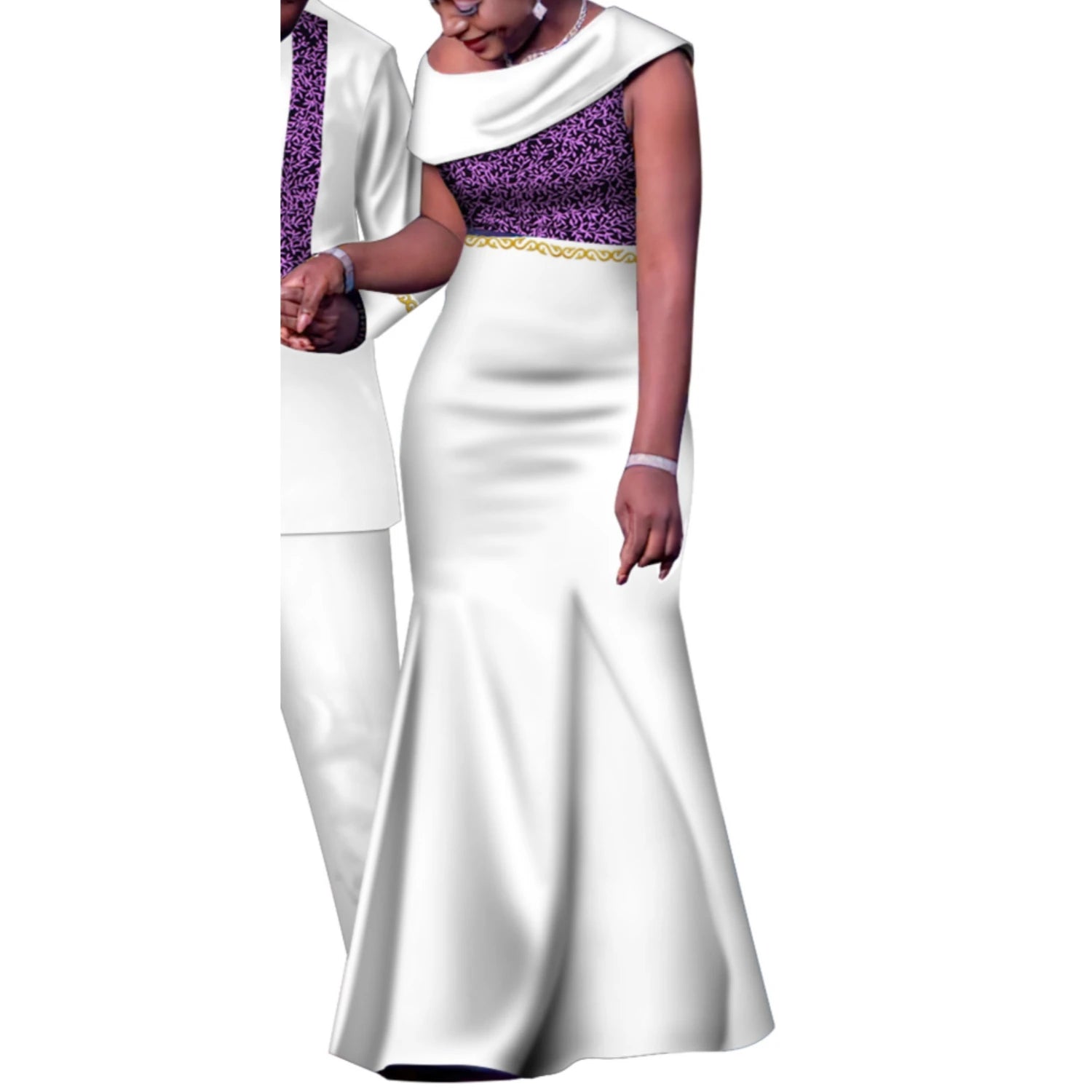 African Couple Outfits Match Sets Dashiki African Mens suit and Dresses for Women Party Couple Clothing WYQ905