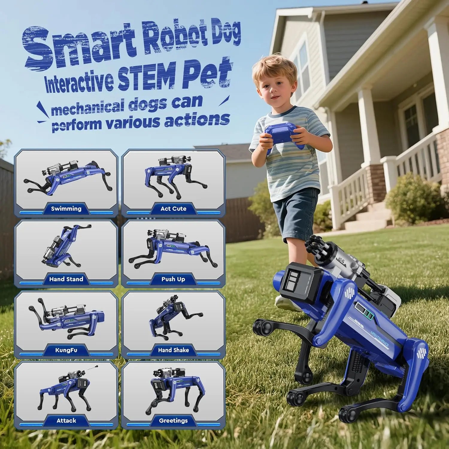 AI Simulation Robot Dog Intelligent Machine Dog Voice Command APP Control Programming Interactive Performs Acrobatics Robot Dog