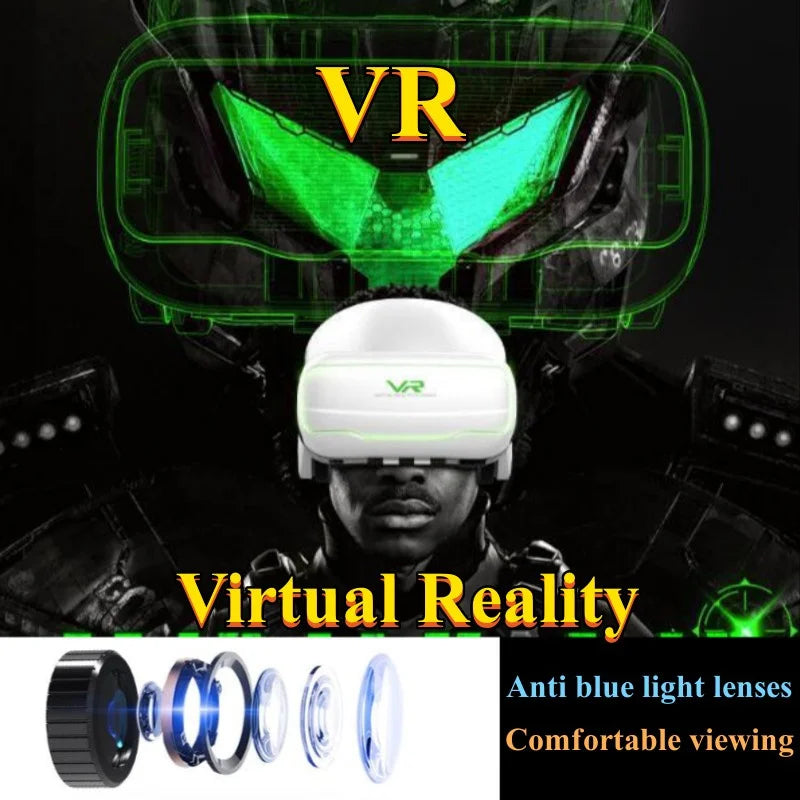 G02EF Virtual Reality VR Glasses IMAX HD 3D Glasses Google Cardboard Box Stereo VR Headset for IOS Android Phone,Support Gamepad