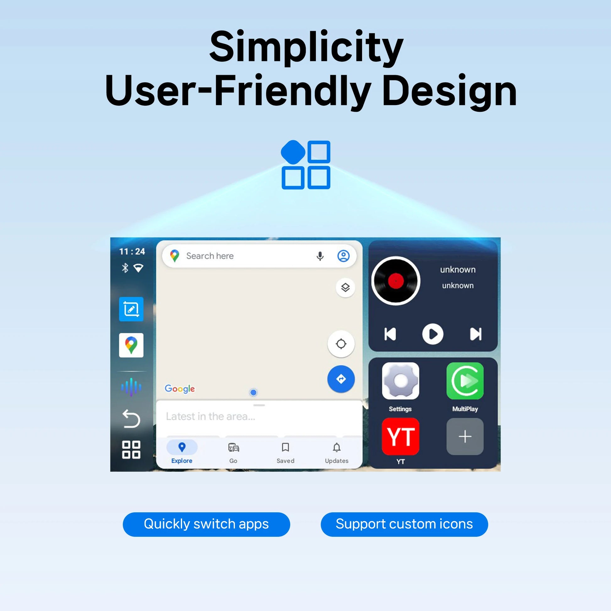 2025 CarPlay Ai Box Wireless Android Auto Car Play Adapter Smart Car TV Accessories for Net flix UtubeQualcomm Snapdragon 6125