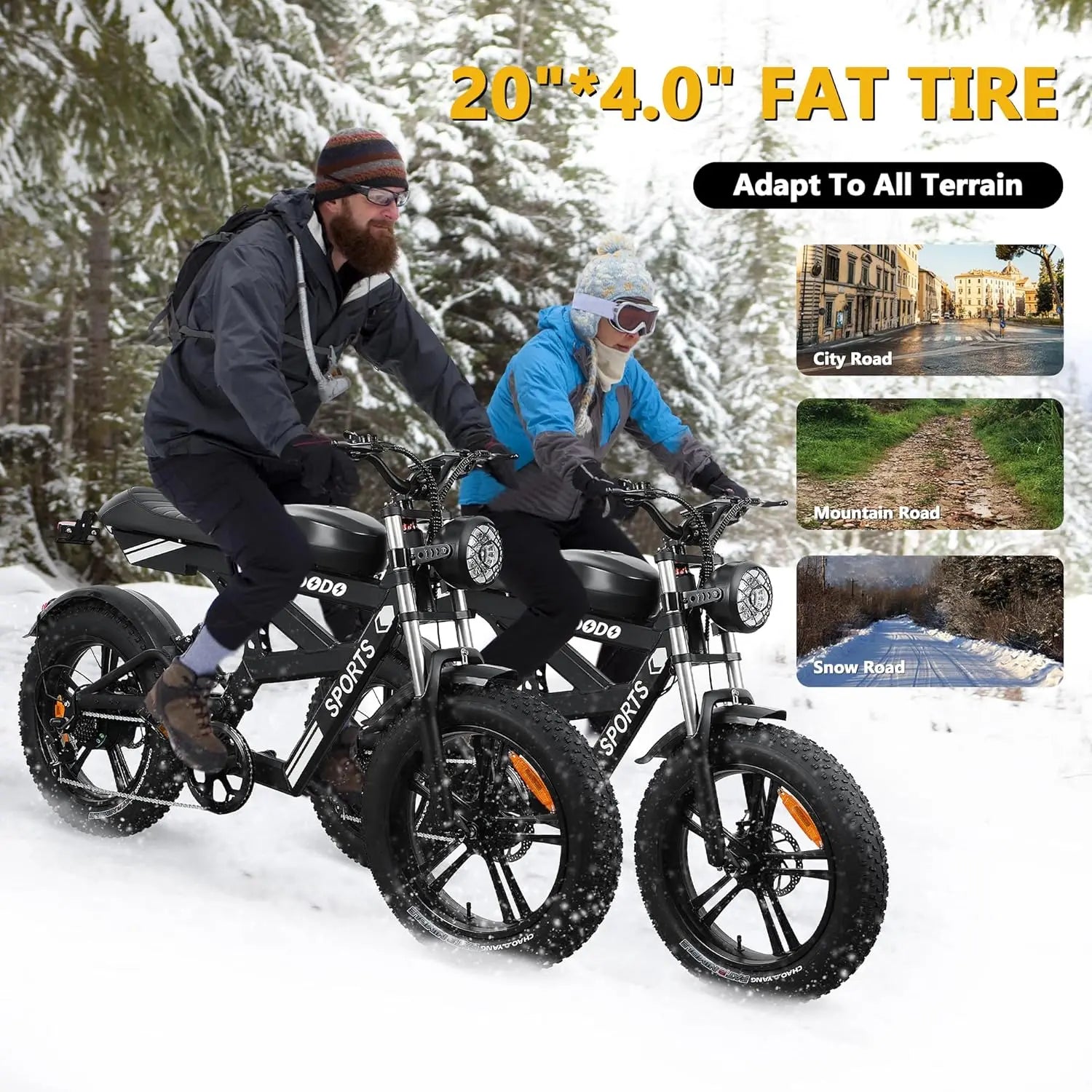 Electric Bike for Adults,1500W Peak,35MPH,48V 816Wh Battery,MAX 75Miles Electric Motorcycle,20'' Fat Tire Dirt Bike,7-Speed Bike