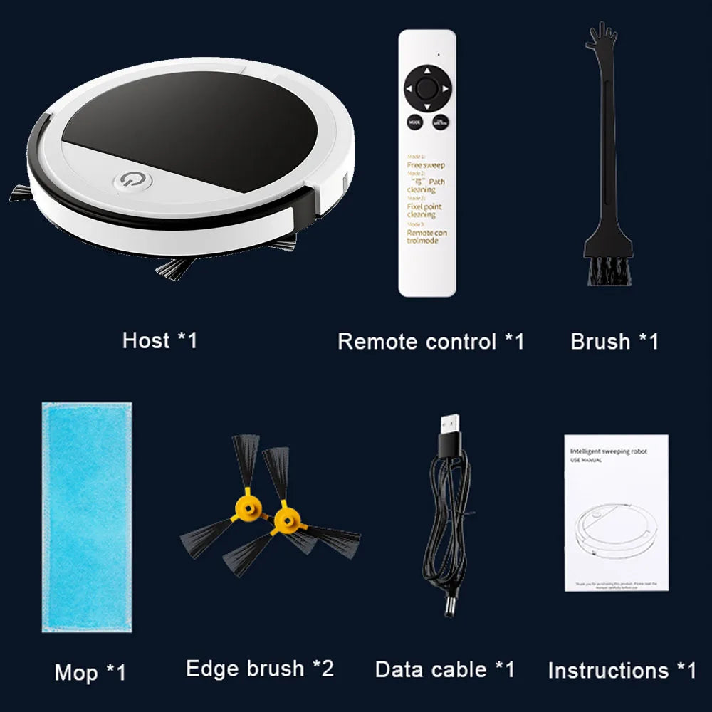 Powerful suction sweeping robot, suitable for hard floors/low plush carpets/pet hair sweeping robots, scheduled cleaning