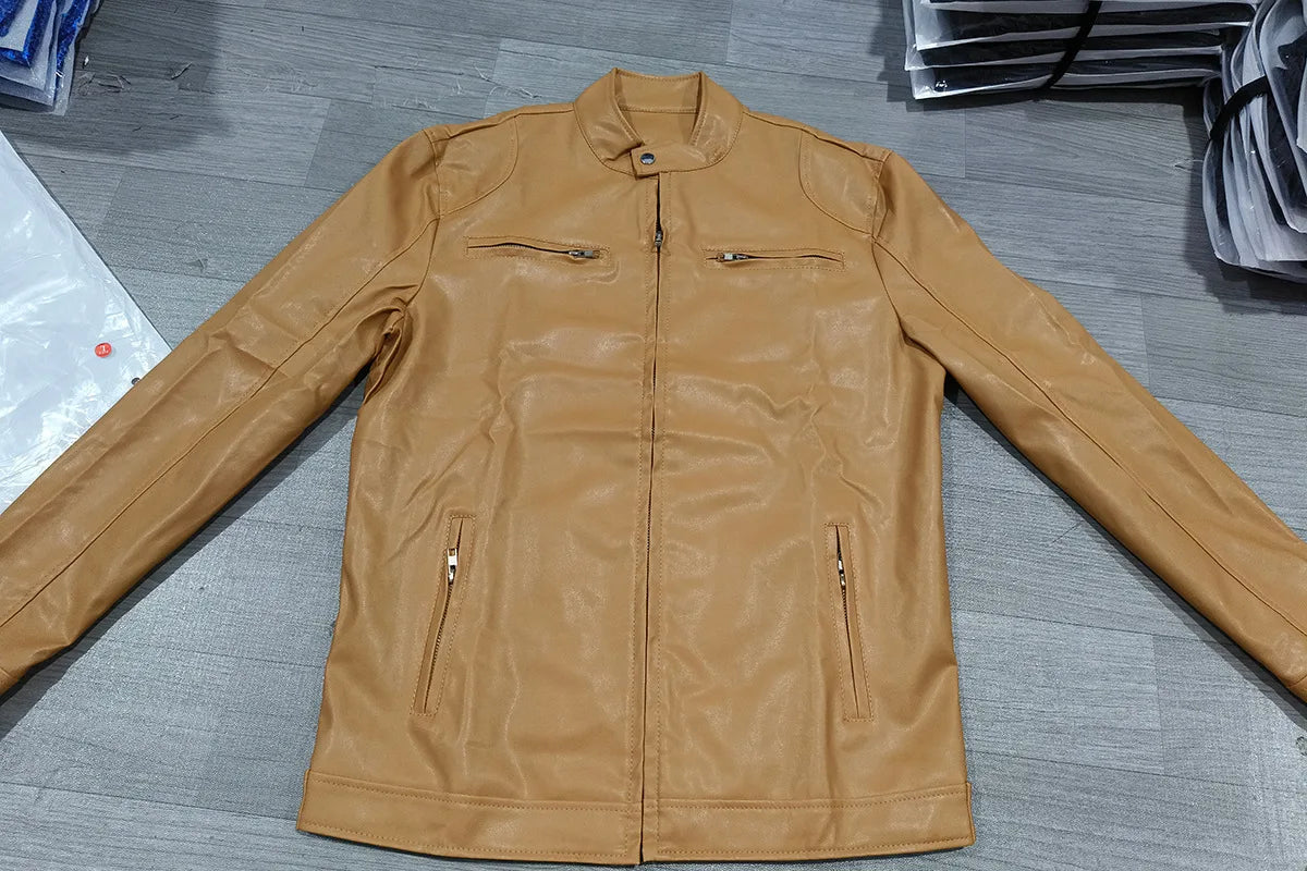 New Men's Leather Jackets Autumn Winter Slim High Quality Motorcycle PU Jacket Man Business Fleece Warm Black Leather Coats