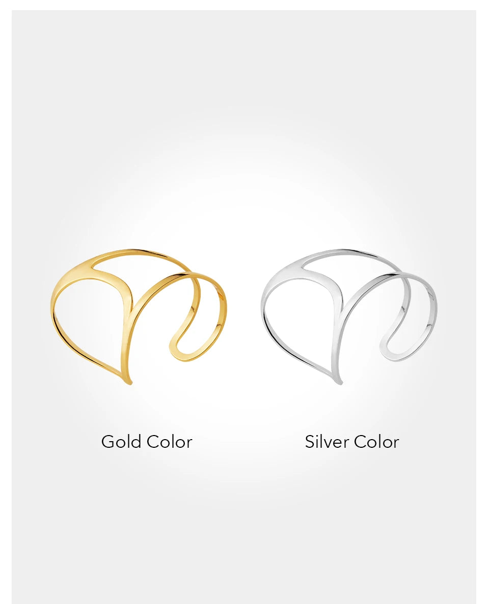 ENFASHION Pulseras Palm Bangle For Women Space Invader Fantasy  Gold Color Simple Delicate Bracelet Fashion Jewelry Gift B232331