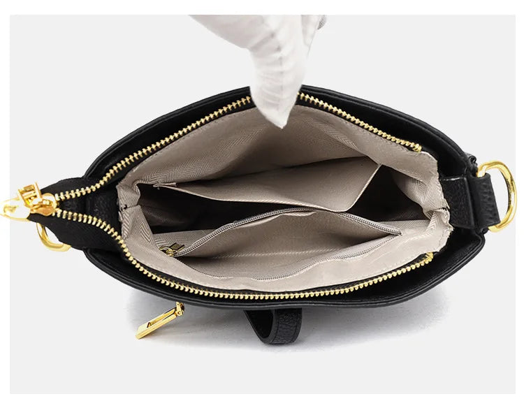 Light luxury genuine leather women's crossbody bag high quality handbag Fashion underarm bag French versatile Shoulder Bag