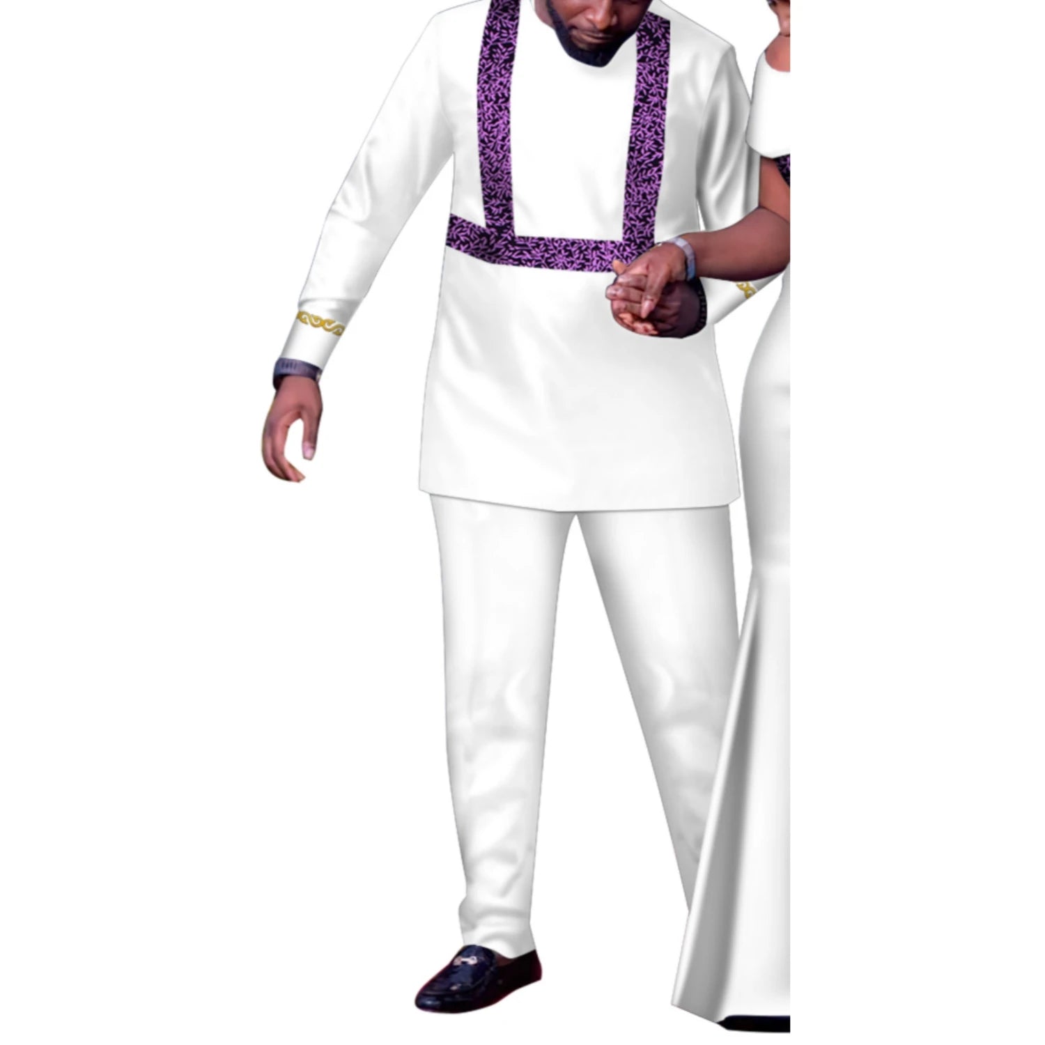 African Couple Outfits Match Sets Dashiki African Mens suit and Dresses for Women Party Couple Clothing WYQ905