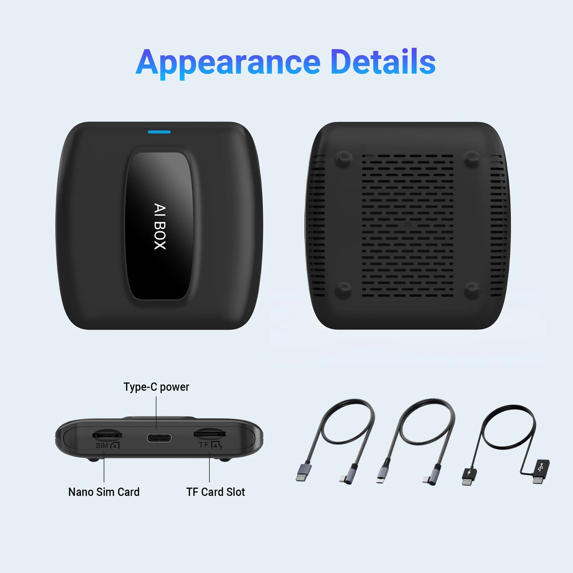 2025 CarPlay Ai Box Wireless Android Auto Car Play Adapter Smart Car TV Accessories for Net flix UtubeQualcomm Snapdragon 6125