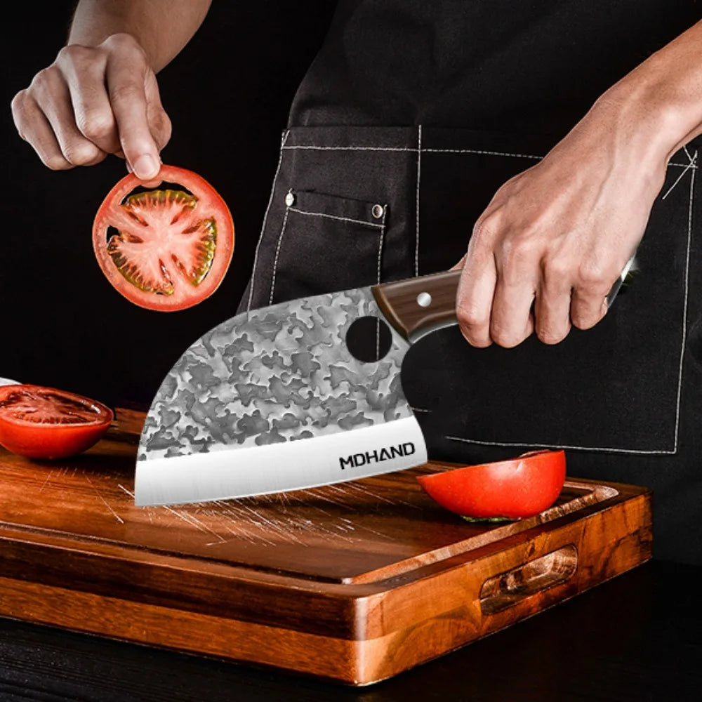 MDHAND 7''Stainless Steel Japanese Kitchen Knives Sharp Blade Professional Chef Knife for Meat Cleaver Fish Cutting Kitchen Tool