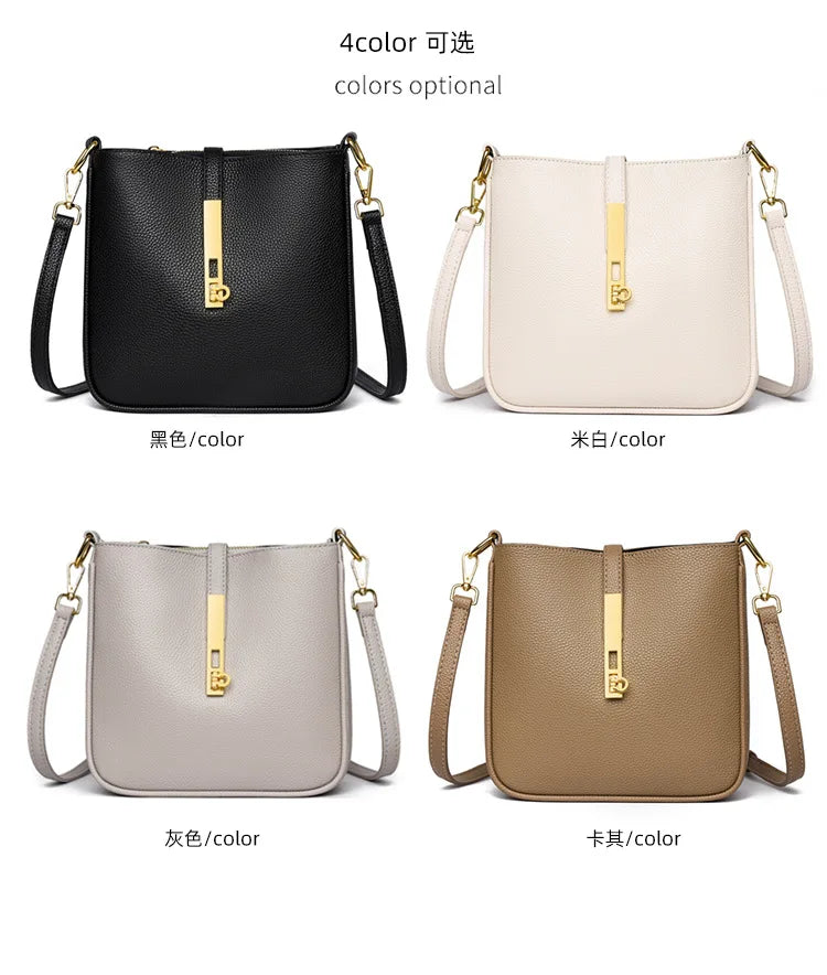 Light luxury genuine leather women's crossbody bag high quality handbag Fashion underarm bag French versatile Shoulder Bag