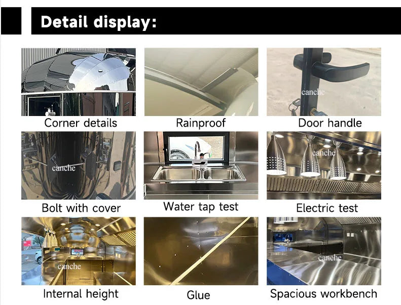 Mobile Food Trailer With Full Kitchen Hot dog Burgers Cart Mobile Street Fast Food Van