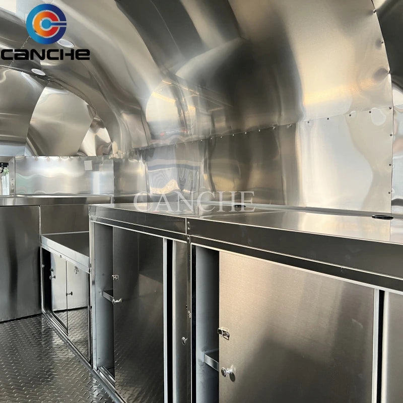 Custom Airflow Food Truck Fabrication Commercial Catering Mobile Bar Coffee Food Trailers For Sale In Europe