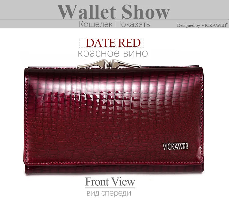 Free Gift Women Genuine Leather Short Wallet Female Fashion Purses Ladies Alligator Hasp & Zipper Small Coin Bag AE2155