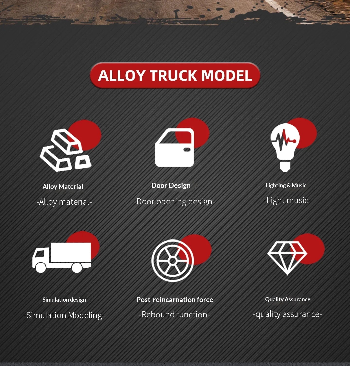 1:24 389 Platform Trailer Container Transport Tow Truck Toy Car For Diecast Vehicle Model Collection Gift Boy