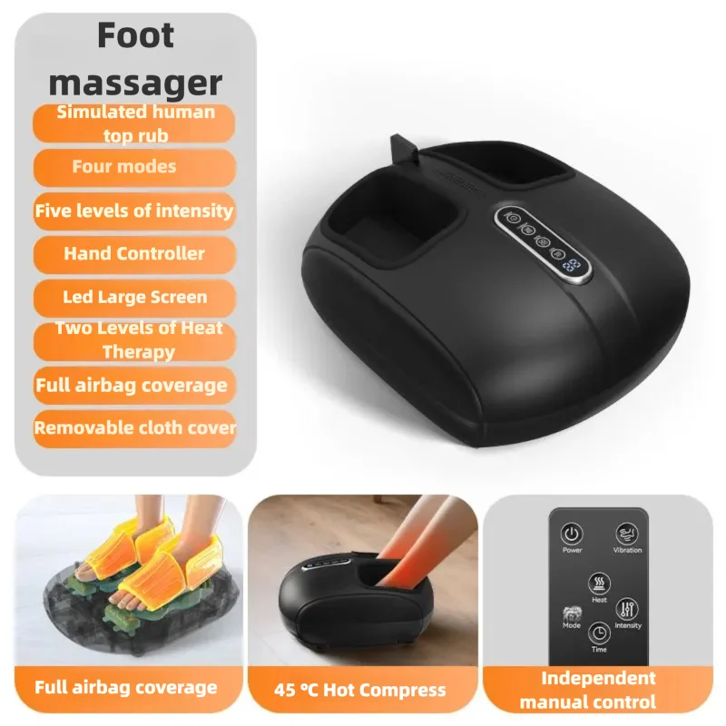 Jinkairui Automatic Foot Massage Machine with Fully Wrapped Rollers Sole Kneading Airbag Pressing Relaxation Foot Massager