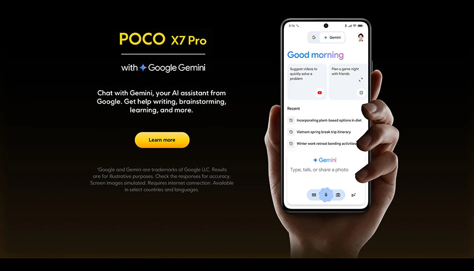 POCO X7 Pro Global Version Mobile Phone 6000mAh Battery 90W HyperCharge Dimensity 8400-Ultra 120Hz 1.5K display IP68 NFC
