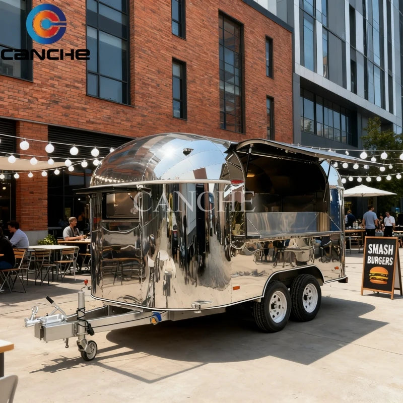 Custom Airflow Food Truck Fabrication Commercial Catering Mobile Bar Coffee Food Trailers For Sale In Europe