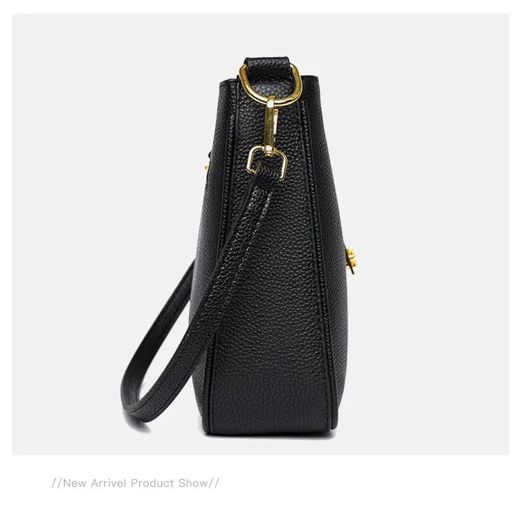 Light luxury genuine leather women's crossbody bag high quality handbag Fashion underarm bag French versatile Shoulder Bag