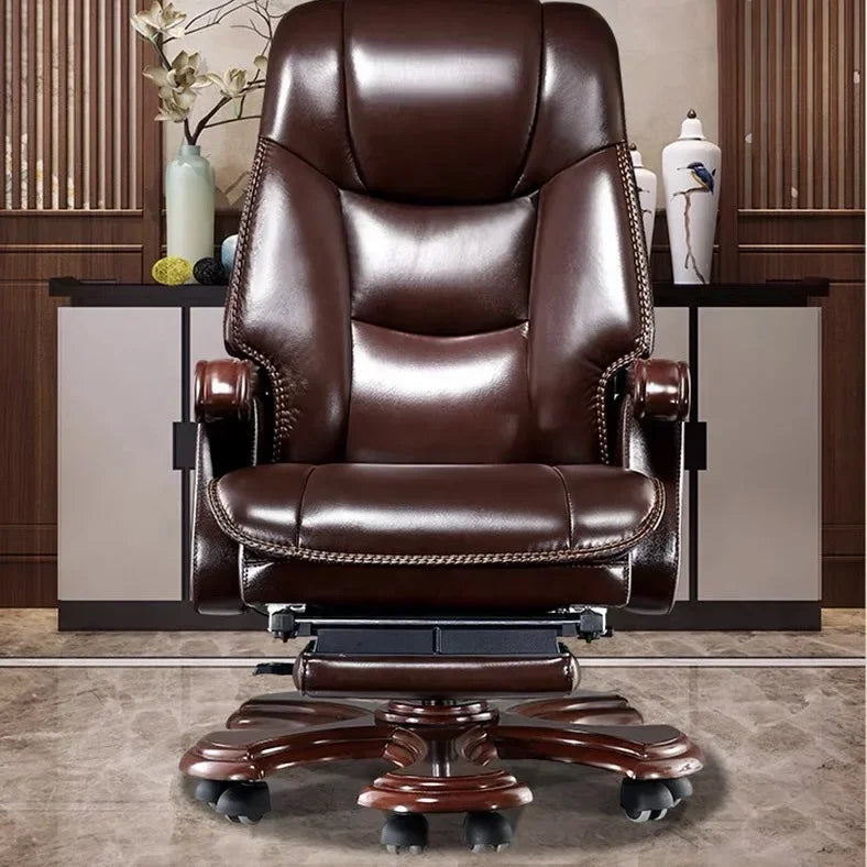 #i Chinese Boss Chair Business leather CEO Office chair with massage pedal, lie down,ergonomics