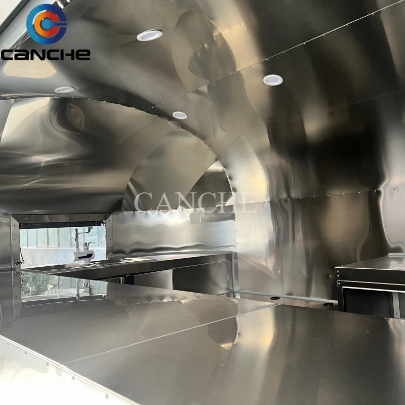 Custom Airflow Food Truck Fabrication Commercial Catering Mobile Bar Coffee Food Trailers For Sale In Europe