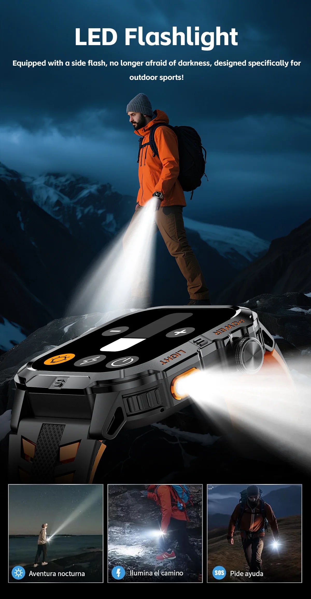 2026New GPS Outdoor Smart Watch Men Women Compass Altimeter Barometer Waterproof Bluetooth Call Sports Smartwatch 540mAh Battery
