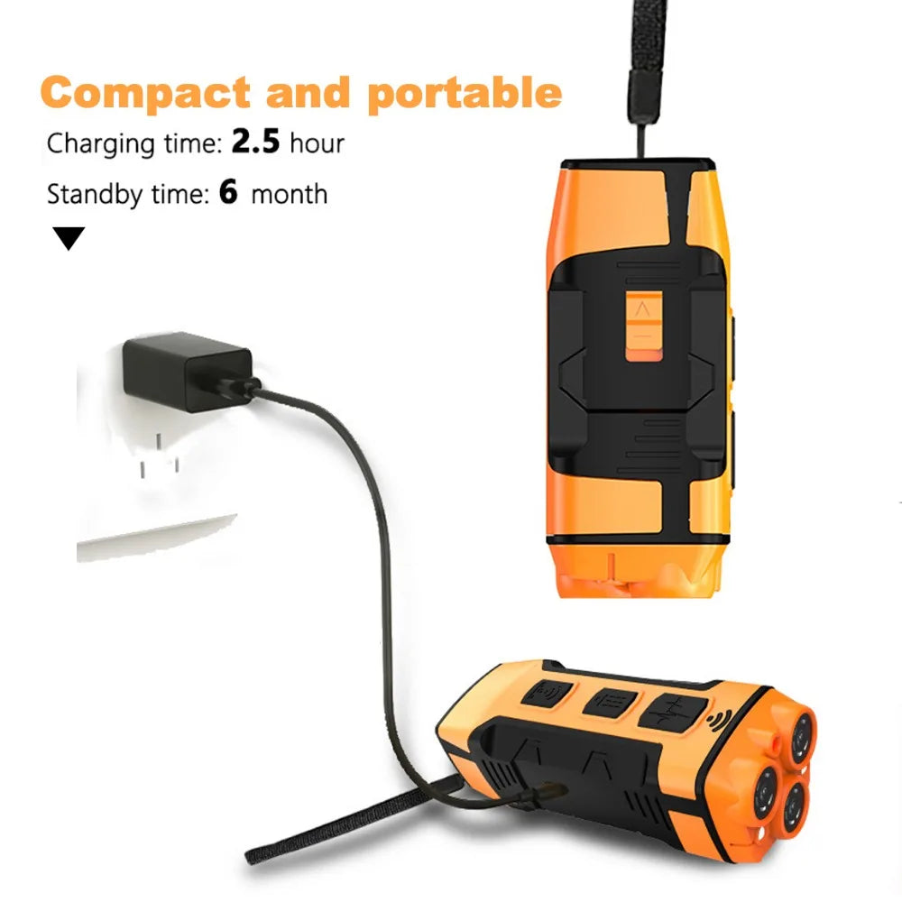 10M High Power Deterrent Ultrasonic Dog Repeller Pet Training Anti Barking with Led Flashlight Rechargeable for Dogs Accessories