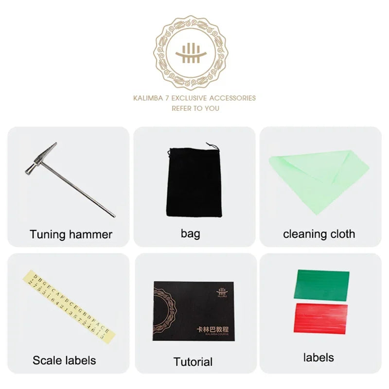 Hluru Kalimba 17Key Professional 21 Key Thumb Piano Rosewood Acacia Walnut Finger Piano Mbira For Beginner