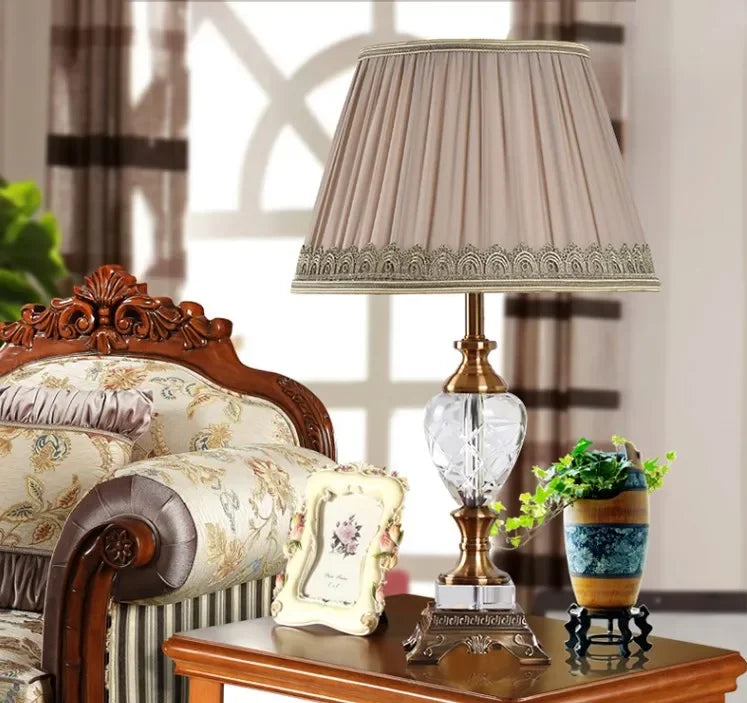 SAMAN B Crystal Floor Table Lamps Luxury  Modern Contemporary  for Foyer  Office Creative Bed Room Living Room