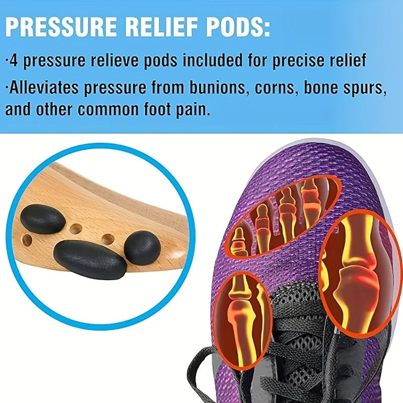 1/2Pc Shoe Stretcher Women and Men's Shoe Widener - Wooden Expander for Wide Feet, Bunions or Calluses Wooden Shoe Stretcher