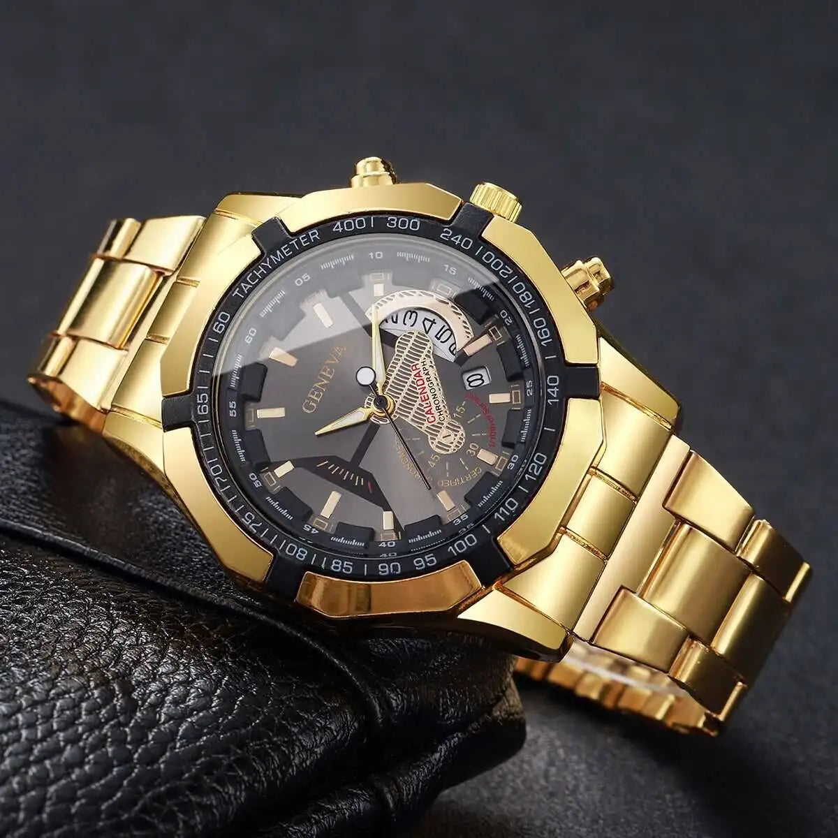 Luxury Men Business Watches Fashion Large Dial Calendar Quartz Watch Reloj Hombre（Without Box）