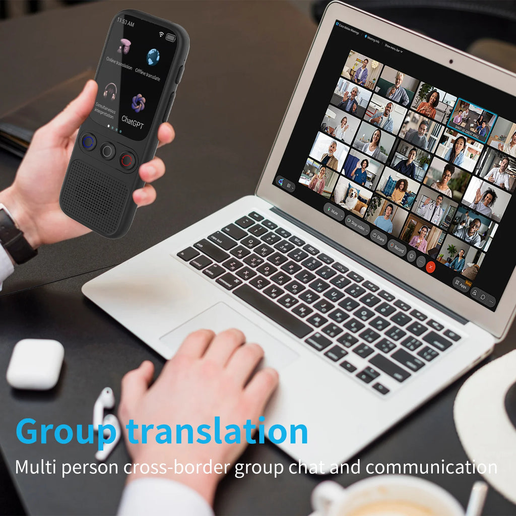 Language Translator Device Portable Translator 148 Languages Real-time Recording Translation WIFI Ai ChatGPT Translate Machine